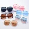 Square Sunglasses Women'S Sunglasses Gradual Change Color Glasses Women'S Uv Protection Large Frame Thin Glasses Frame