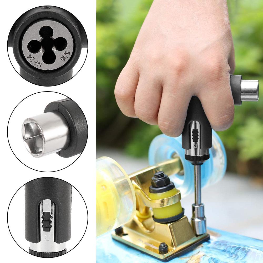 Wrench Semi-automatic T-shape Skate Tool Skateboard Tool Skateboards Wrench Skateboard Repair Tools