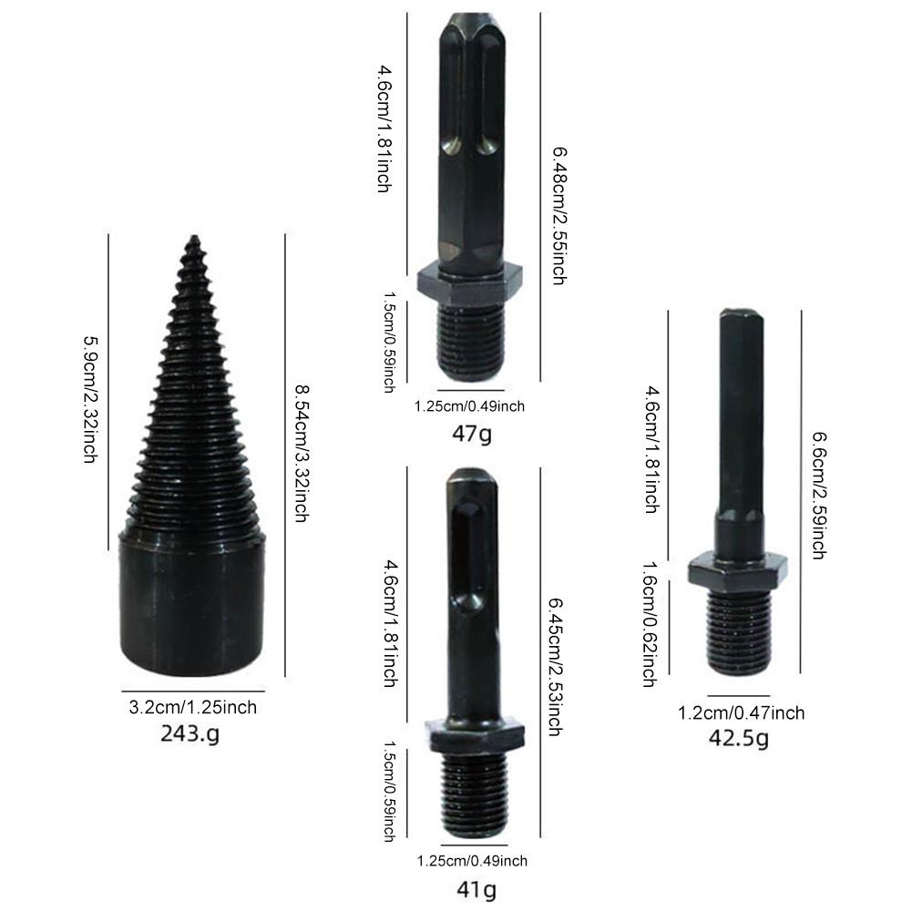 32 мм сверло по дереву, квадратный/круглый/шестигранный хвостовик, сверло для колки дров, электрическая дрель, дровокол для перфоратора