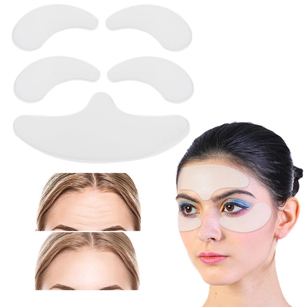 5 шт. наклейки против морщин на лбу удаление морщин на глазах силиконовые пластыри многоразовые принадлежности