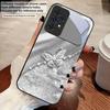 Элегантная синяя бабочка Для Samsung A73 72 71 A70 56 55 54 A53 52 51 50 42 A35 A34 33 32 31 26 25 24 23 22 30 стеклянный чехол для телефона