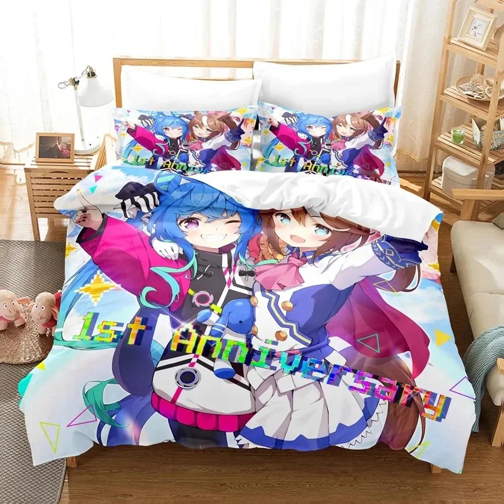 3D Аниме Uma Musume Pretty Derby Твин Турбо Постельный Набор С Принтом Наволочка Пододеяльник Мягкий Односпальный Двуспальный Квинсайз Кингсайз