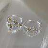 2pcs Adjustable Finger Rings Crystal Jewelry Accessories Korean Opening Ring  Women