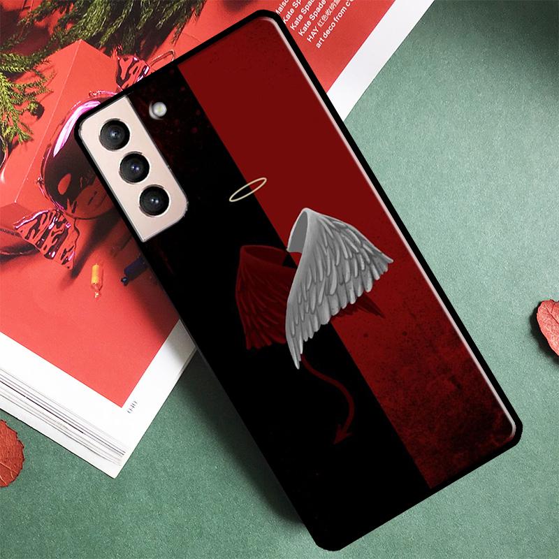 Чехол для телефона 'Дьявол Ангел' для Samsung Galaxy S22 S23 S21 S10 Plus Note 20 Ultra Note 10 S20 FE Чехол Fundas