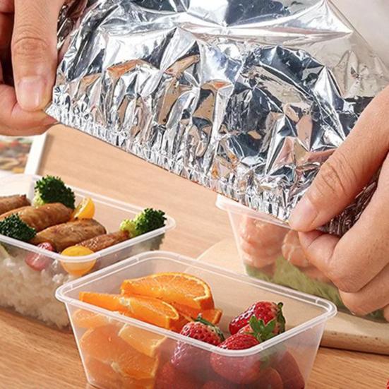 10/100Pcs Aluminum Foil Film Insulation Food Covers Heat Resistant BPA Free Kitchen