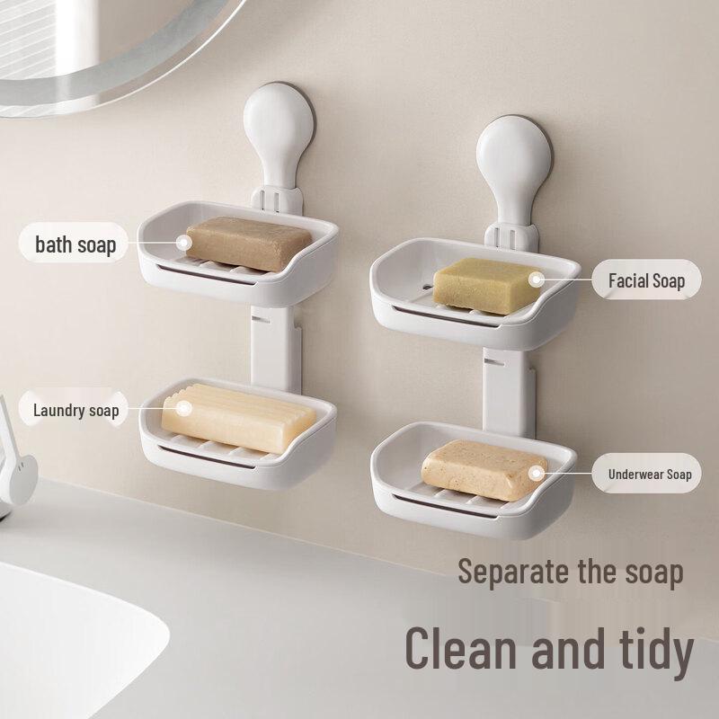 LIEI Wall-Mounted Suction Cup Soap Dish