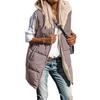 Solid Color Hooded Cotton Vest Jacket, Double-sided Wear Slimming Open Front Plus Size Outerwear for Europe America