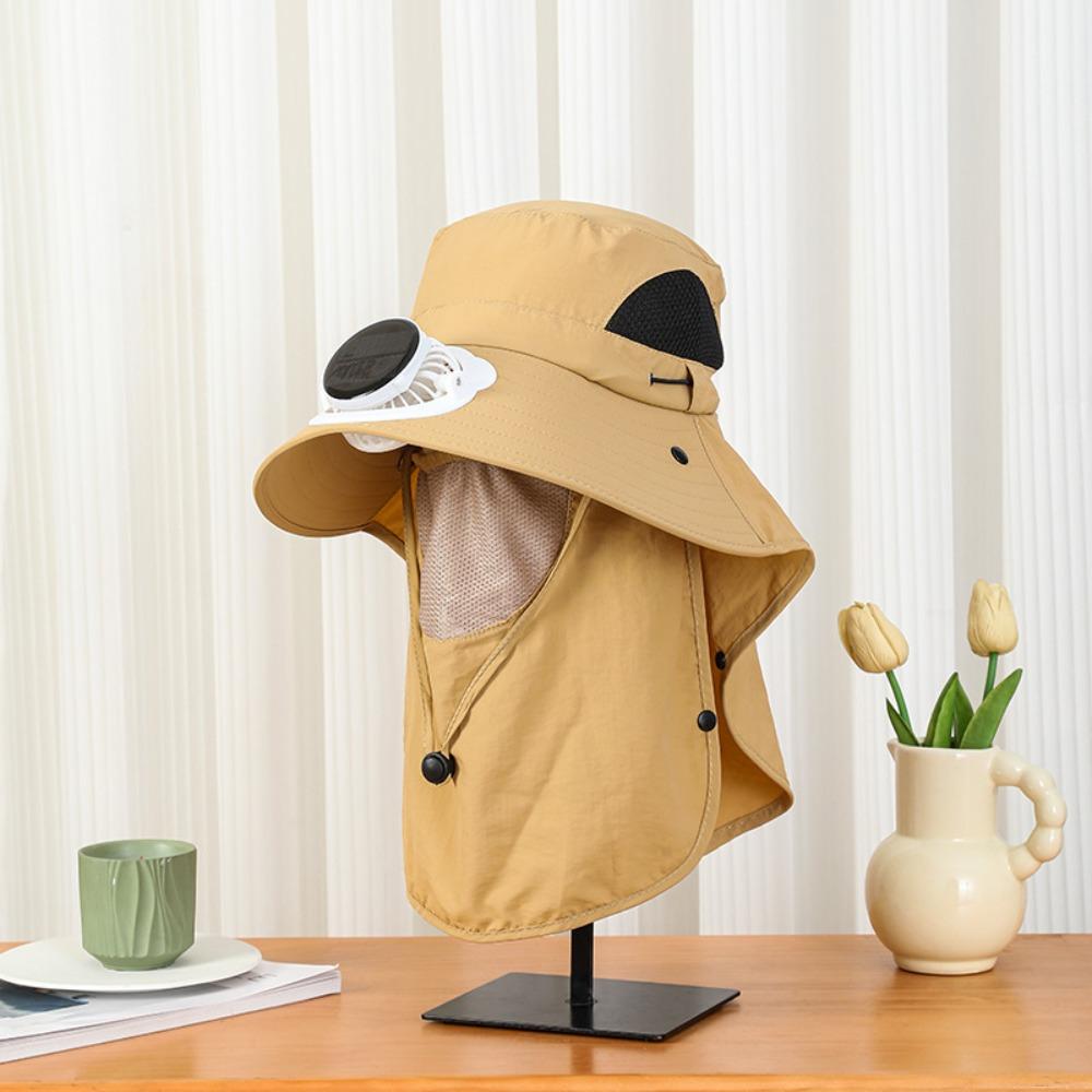 UPF50+ Solar Fan Cap Detachable Men Hat New Sunshade Cap Men Women