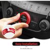 RT-TCZ Center Console Air Conditioner Audio Switch Knob Cover Trim Interior Accessories for Dodge Journey 2013-2020,6PCS (Red)