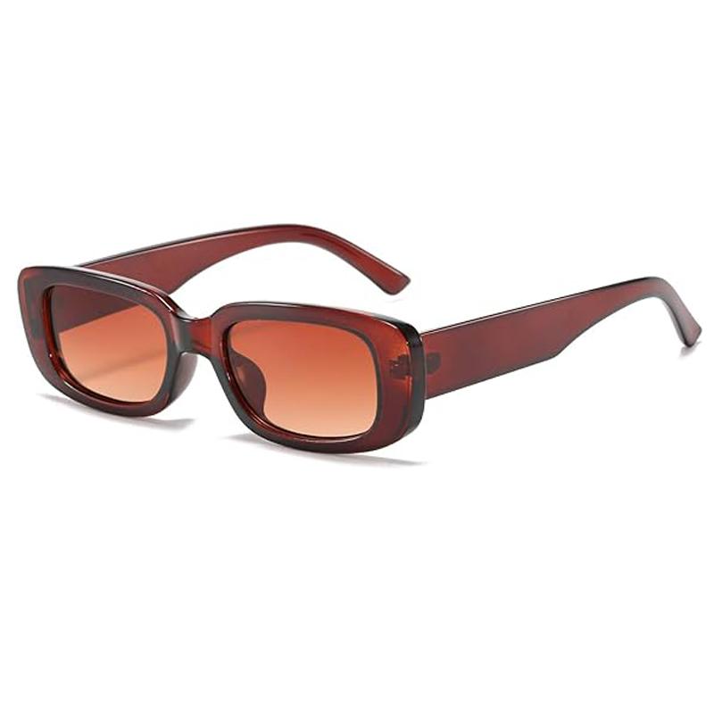 Compact Rectangle Sunglasses Female Oval Retro Brand Design Square Sun Eyeglasses For Female Shades Women Eyewear Anti-glare UV400