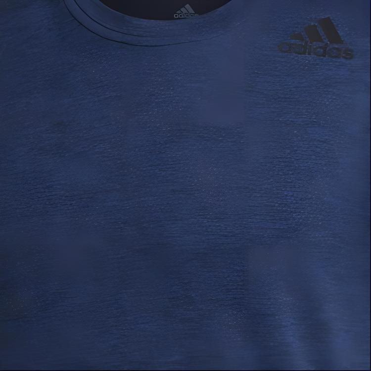 Adidas Однотонная футболка с круглым вырезом и логотипом, мужские топы, синяя FJ6171