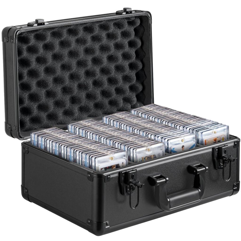 108 PSA Graded Card Storage Box 4 Slots Sports Card Holder Case Key Lock