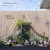 Кремовые свадебные драпировки и ткань для фона для церемонии и украшения стола с десертами