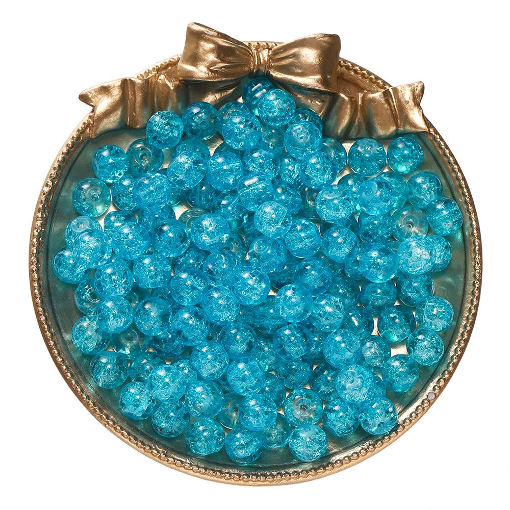 50 100 шт. 8 мм Стеклянные бусины с трещинами, Loose Spacer Beads для изготовления украшений, DIY, Серьги, Браслеты, Ожерелья, Аксессуары