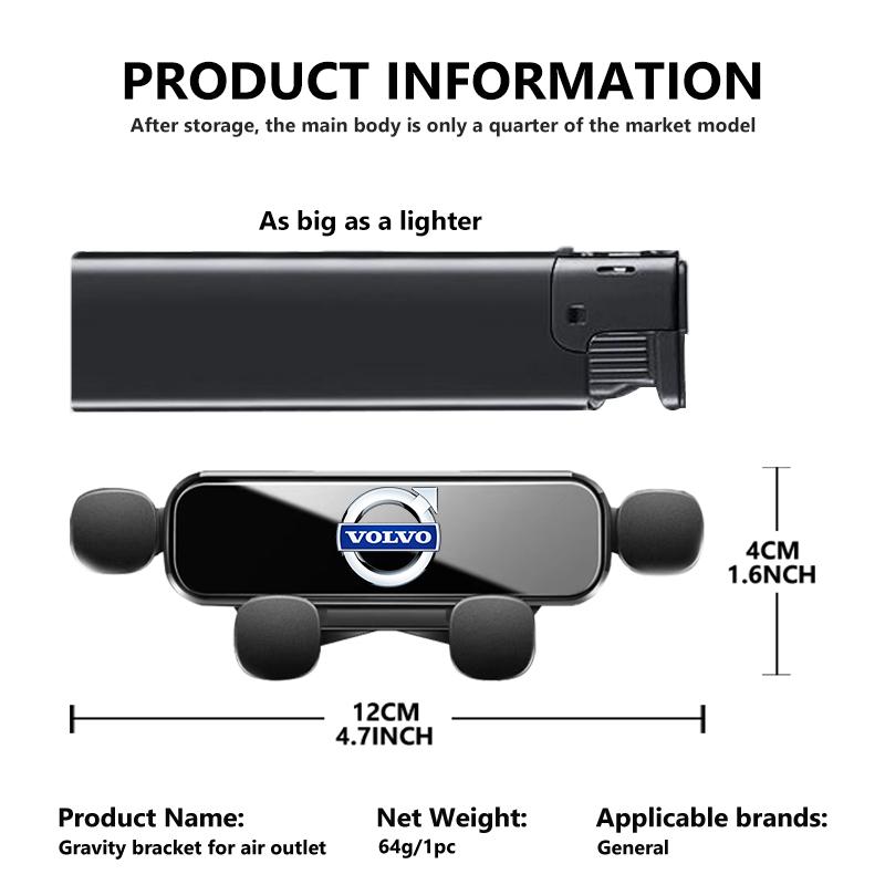 For Volvo Car Mobile Phone Holder Radio Panel Decicated Base GPS Mount Xc60 Xc90 V40 V60 S60 V50 V90 S80 C40 XC40 V70 XC70 C30 CT9