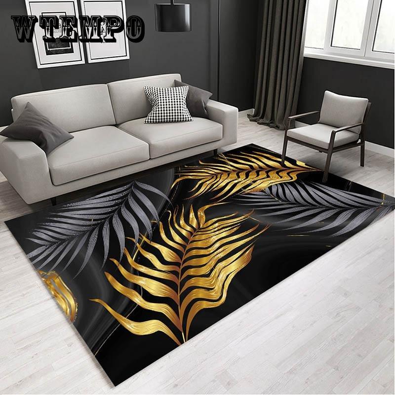 Living Room Carpet Maple Leaf Styling Sofa Coffee Table Mat Modern Minimalist Bedroom Bedside Home Floor Full Bed Room Light Luxury