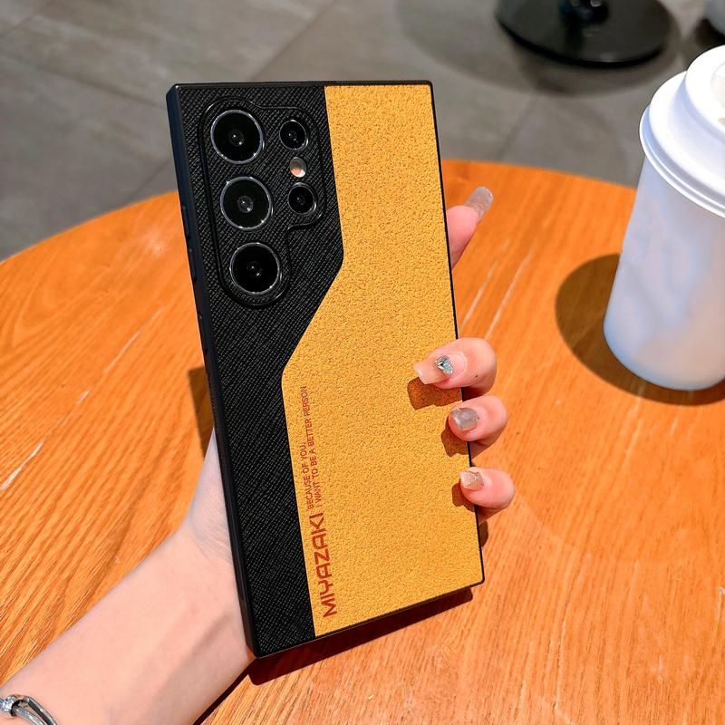 Для Samsung S25 S24 Ultra S23 S22 Plus S21 A56 A36 A55 A35 A54 чехол мягкий TPU гибридный PU кожаный чехол цвета соответствия ударопрочный телефон