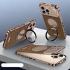 Роскошный чехол-подставка с магнитным покрытием для iPhone 16 Plus 15 14 Pro Max 13, кожаный противоударный чехол для телефона с беспроводной зарядкой MagSafe