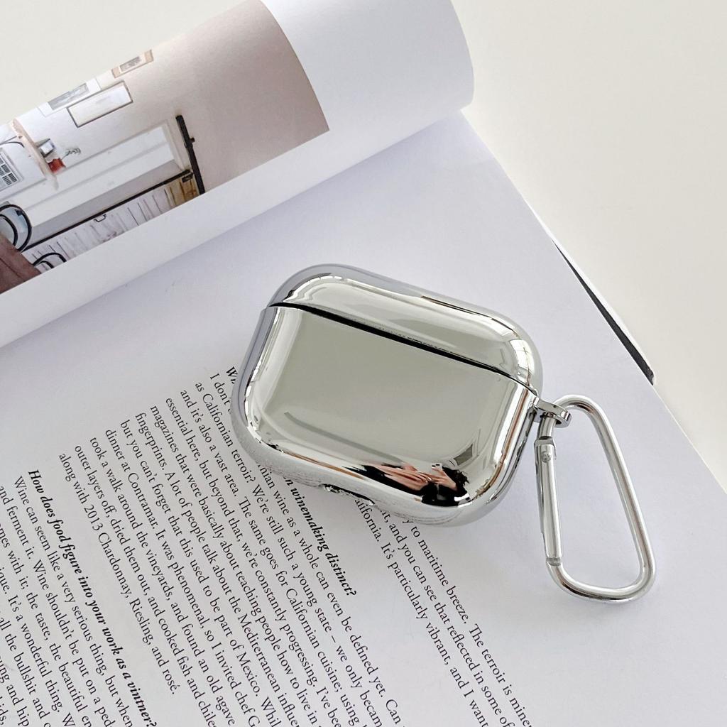 Electroplating glossy silver Apple wireless Bluetooth headset case for AirPods 1/1/generation Pro1