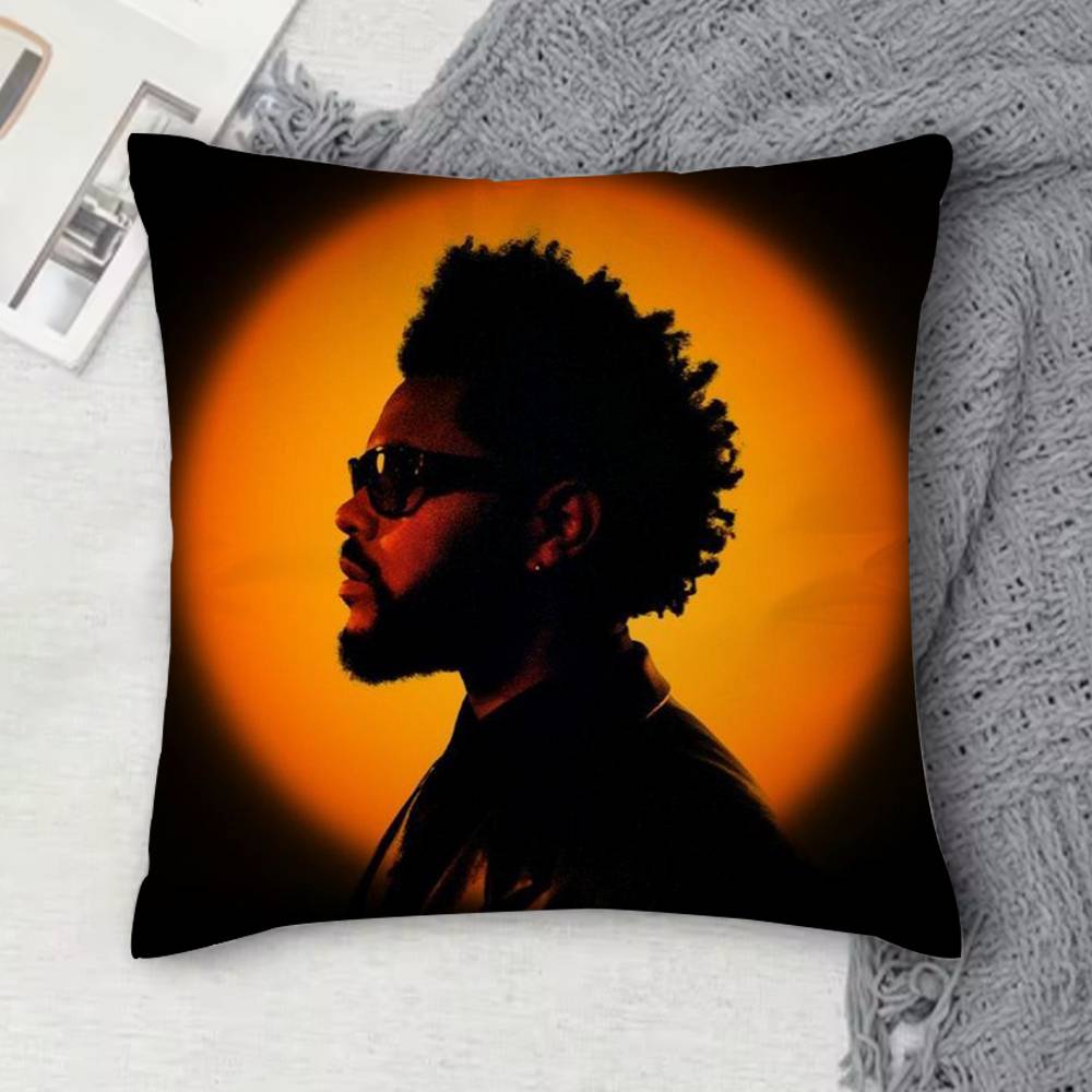 Двусторонняя квадратная декоративная наволочка с принтом The Weeknd для дивана, гостиной, домашнего декора