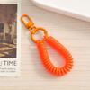 Protective Spring Coil Elastic Retractable Keychain Lanyard Phone Cord Student Backpack Accessory Anti-Loss Strap for Car Key