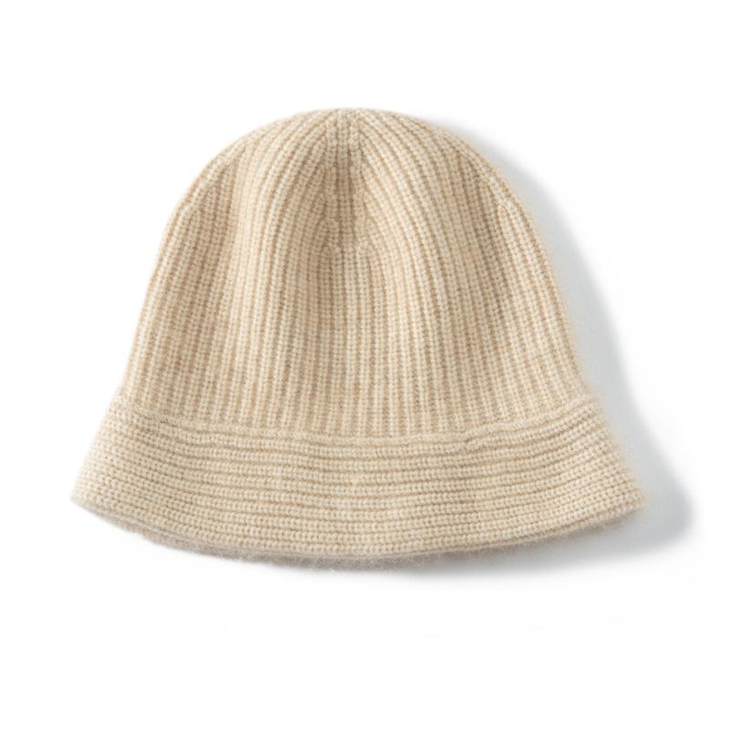 Женская тяжелая четырехслойная кашемировая вязаная шапочка в стиле Хепберн