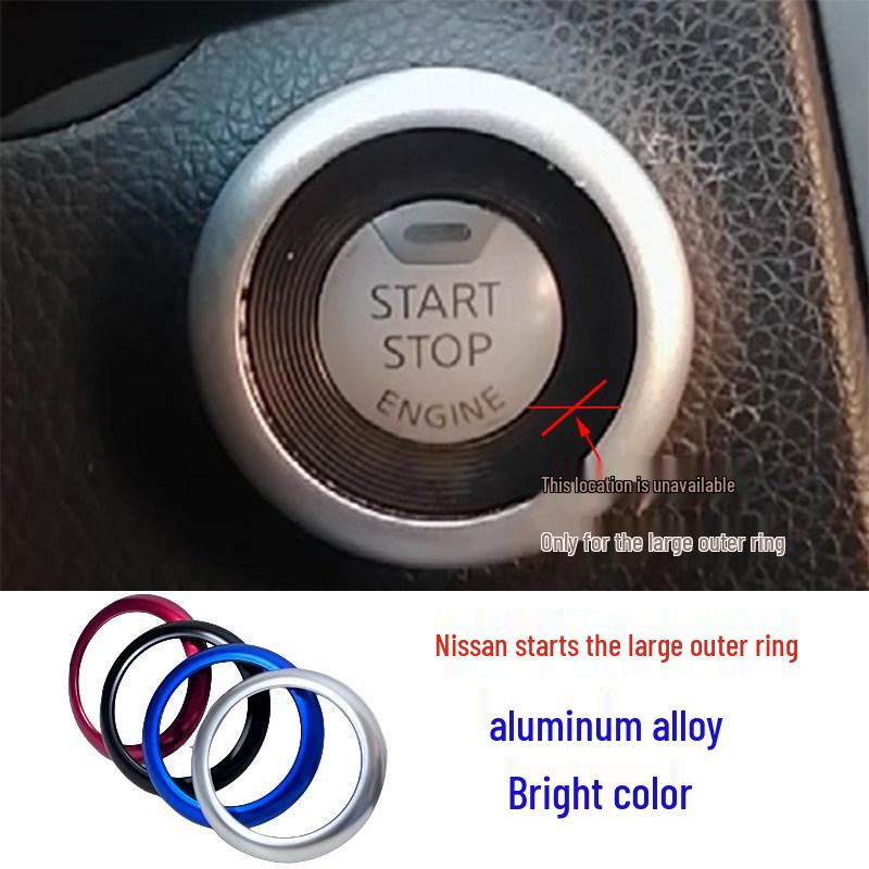 Кольцо кнопки запуска из алюминиевого сплава для Nissan Teana Qashqai X-Trail
