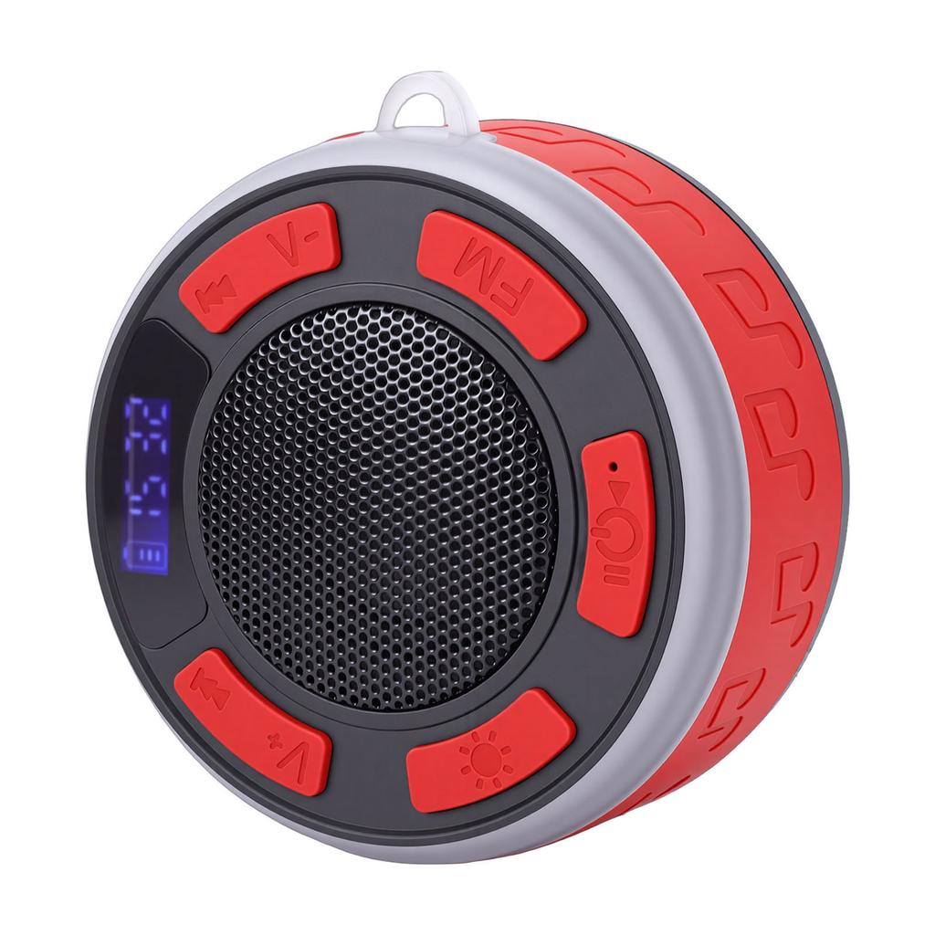 Bluetooth-динамик для душа с присоской, светодиодными часами, RGB-подсветкой, стереозвуком, водонепроницаемый, портативный динамик для ванной комнаты