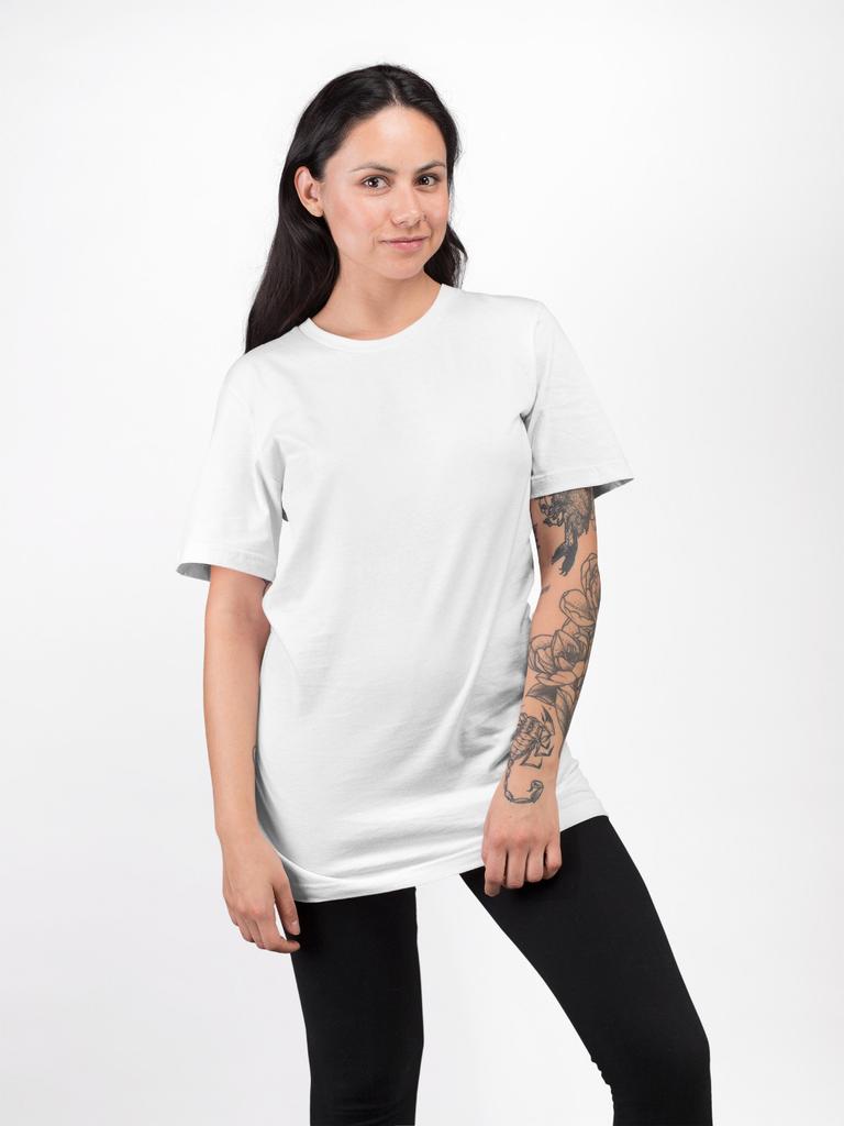 Hattree Oversized Womens Organic Cotton T-Shirt Mens Womens Tees Top Plain Sustainable