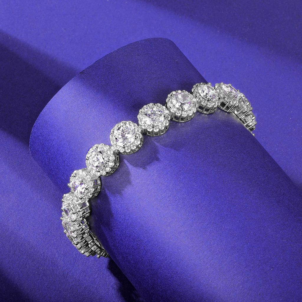 9-миллиметровый кубинский браслет-цепочка, европейский и американский хип-хоп, инкрустированный бриллиантами, теннисные украшения, легкая роскошь, модный, тяжелая промышленность, популярный