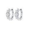 925 Silver Ear Buckles Fashion Hoop Earrings White Crystal Luxury Women's Earrings Wedding Women's Jewelry Premium Gift