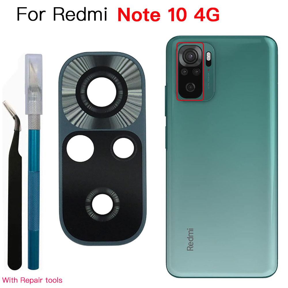 Замена стекла объектива задней камеры для Xiaomi Redmi Note 9 9s 10 10s Pro с двухсторонним клеем, ремонт