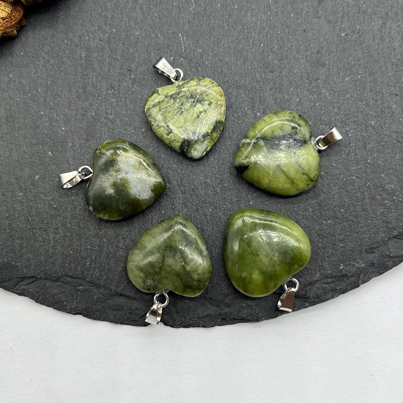 Ожерелье с подвеской из натурального хрустального камня в форме сердца, аксессуары - Ювелирные изделия с подвеской Love