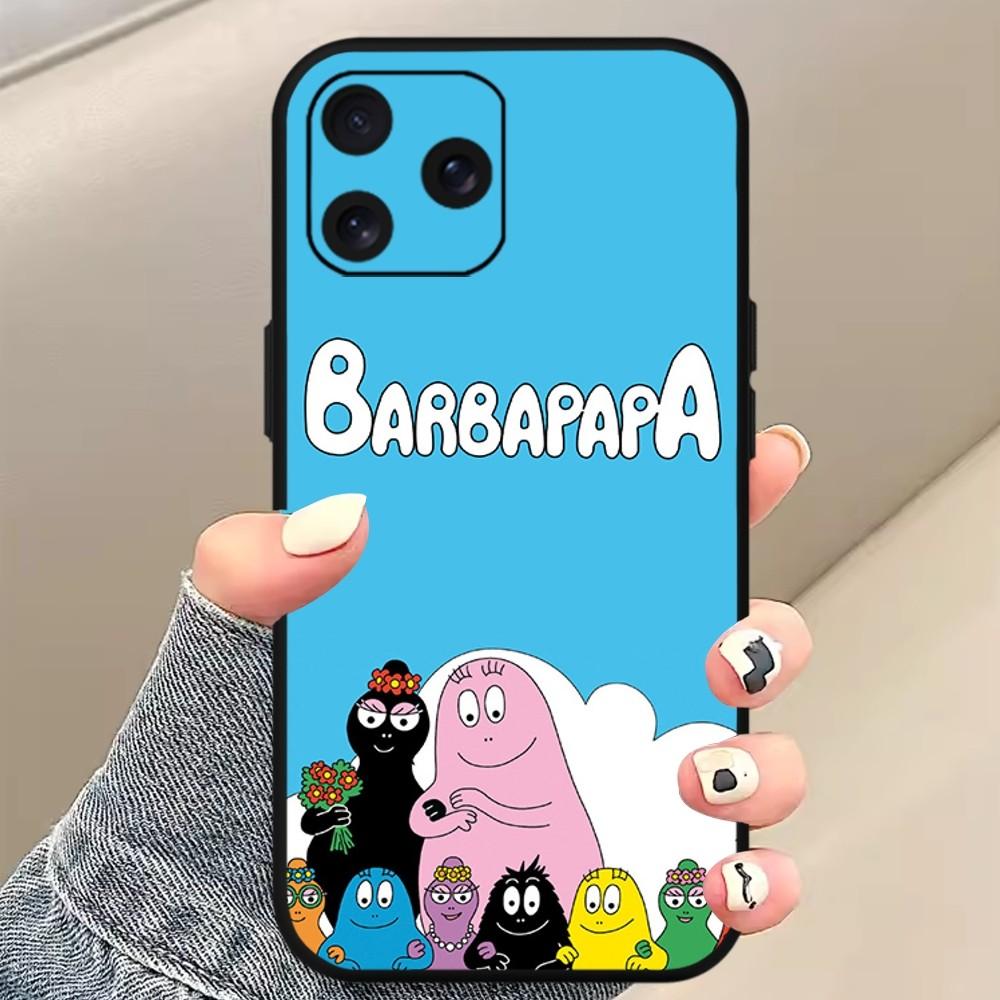 Чехол для телефона Barbapapa с рисунком для Samsung S20 S21 S22 S23 S24 Note 20 4G 5G Plus, ультра-черный, мягкий чехол