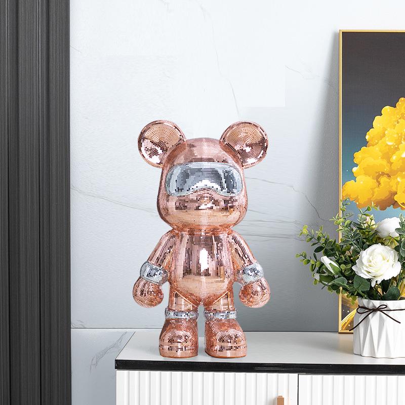 Креативная тумба под телевизор BE@RBRICK: Стильное напольное украшение в виде медведя с функцией копилки, простой декор для гостиной.