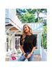 Women's Dot Knit Pullover Sweater Short Sleeve Cute Summer Blouse Top