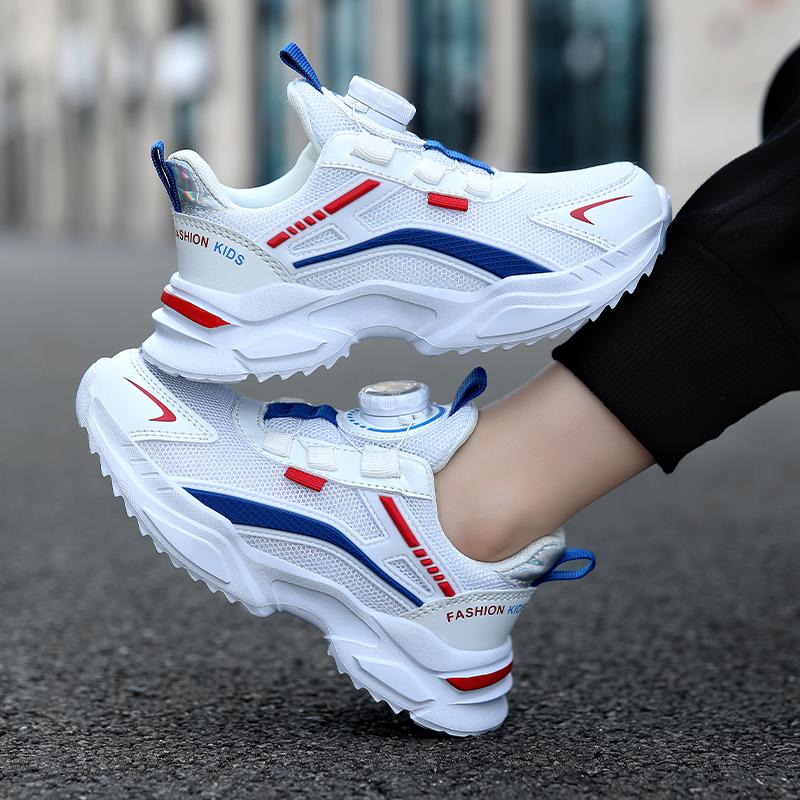 Детские трендовые удобные кроссовки для бега на мягкой подошве, студенческие модные повседневные дышащие спортивные кроссовки для мальчиков и девочек