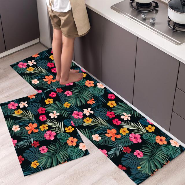 Fashionable Simple Nordic Style Kitchen Floor Mat Household Carpet Long Strip Door Mat Modern Home Decor 