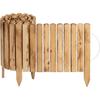 Bordure de jardin en bois - CREATIVE HOME - 200 x 40 cm - Pin naturel - Traitée anti-UV - Flexible modulable