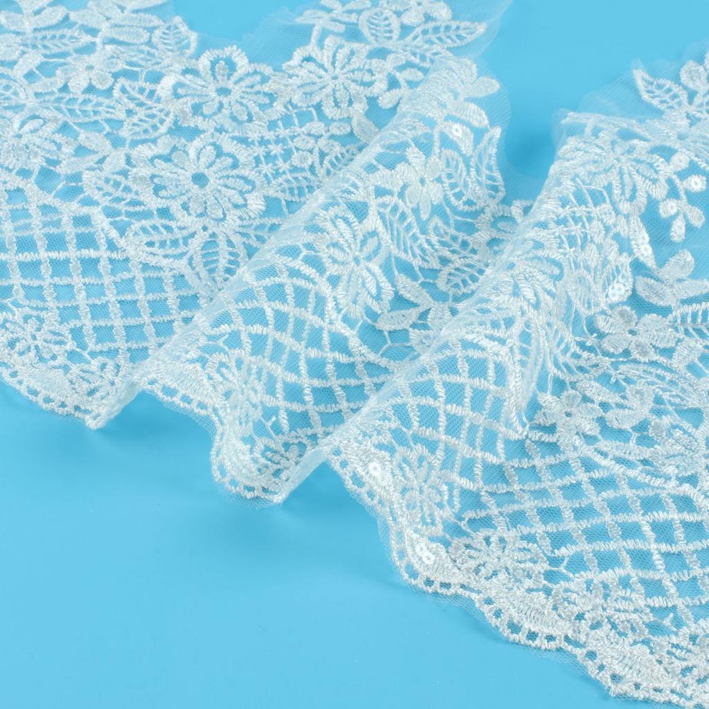Plaid Bead Lace 28Cm Clothing Accessories Wedding Dress Veil Lace Accessories Lace Fabric