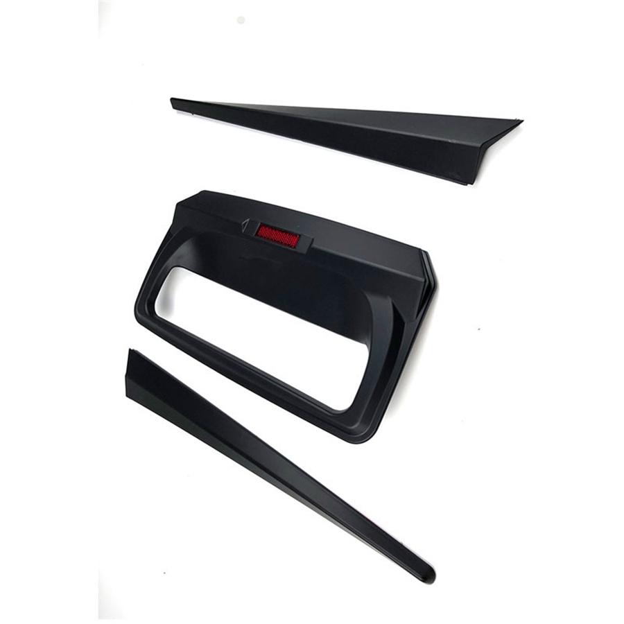 3Pcs Tailgate Handle Cover Moulding Trim Cap Black ABS For Ford Ranger 2012-2019