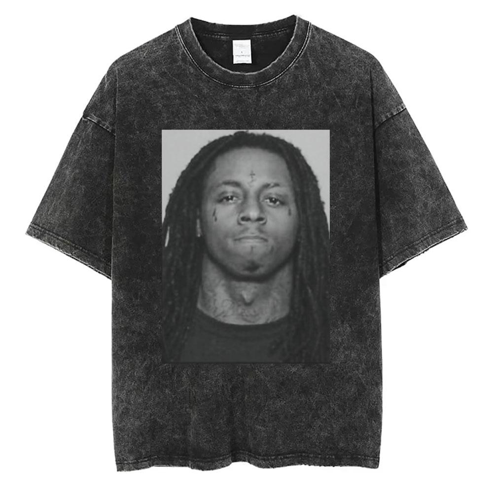 Washed Vintage Rapper Lil Wayne I Am Not A Human Being Graphic Tshirts Men Women Fashion Hip Hop Short Sleeve Oversized T Shirt