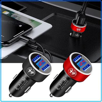 Автомобильное зарядное устройство 2 USB-порта Быстрая зарядка Цифровой дисплей Автоаксессуары Для Alfa Romeo 147 159 Giulietta Giulia Mito Spider Alpha Nheadrest