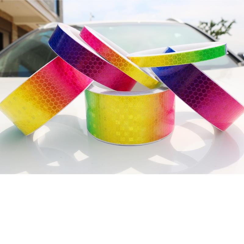 2,5 см Яркая Цветная Светоотражающая Лента для Велосипедов, Мотоциклов и Автомобилей