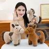 Horse Plush Doll Soft Stuffed Animal Toy Realistic Pony Desk Ornament Classic Birthday Gift for Children