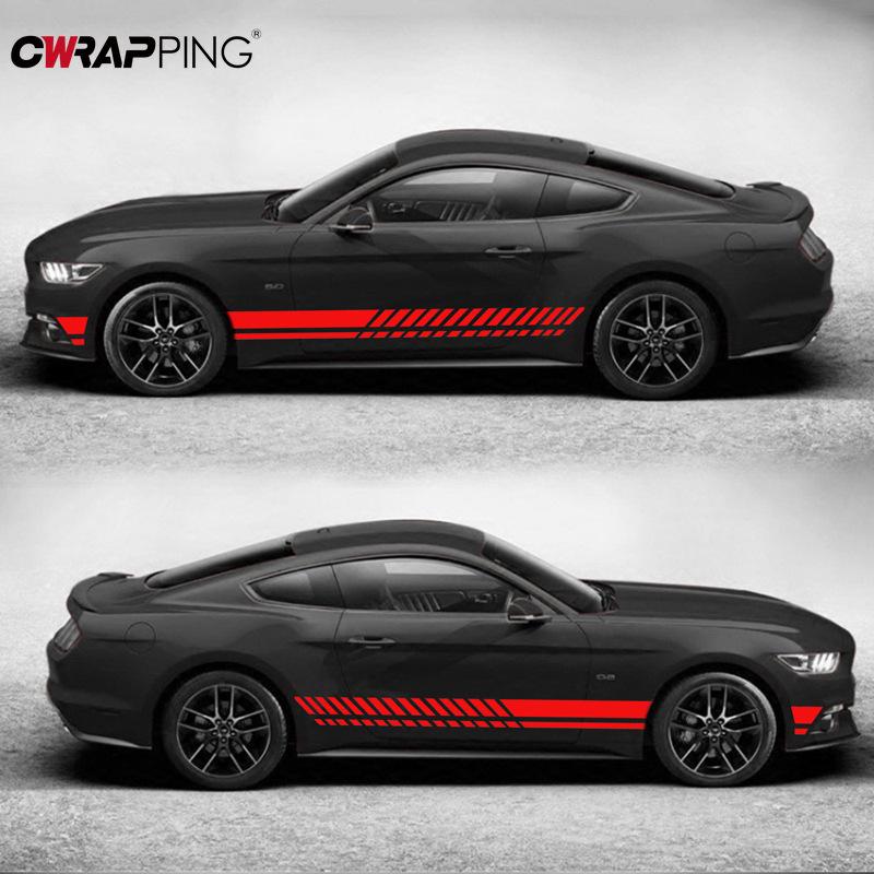 Наклейки для украшения боковых дверей автомобиля, водонепроницаемая виниловая гоночная длинная полоса, наклейка на дверь, наклейка на кузов, лента для аксессуаров для тюнинга автомобиля