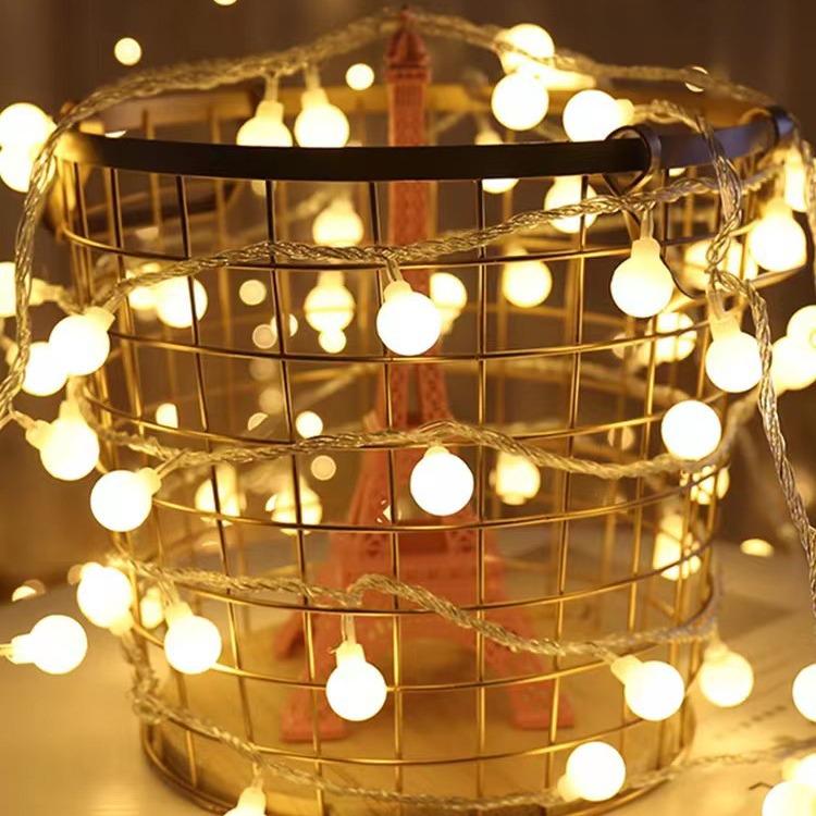 LED Frosted White Outdoor Ball String Lights, New Year & Christmas Decoration, CE & ROHS Certified