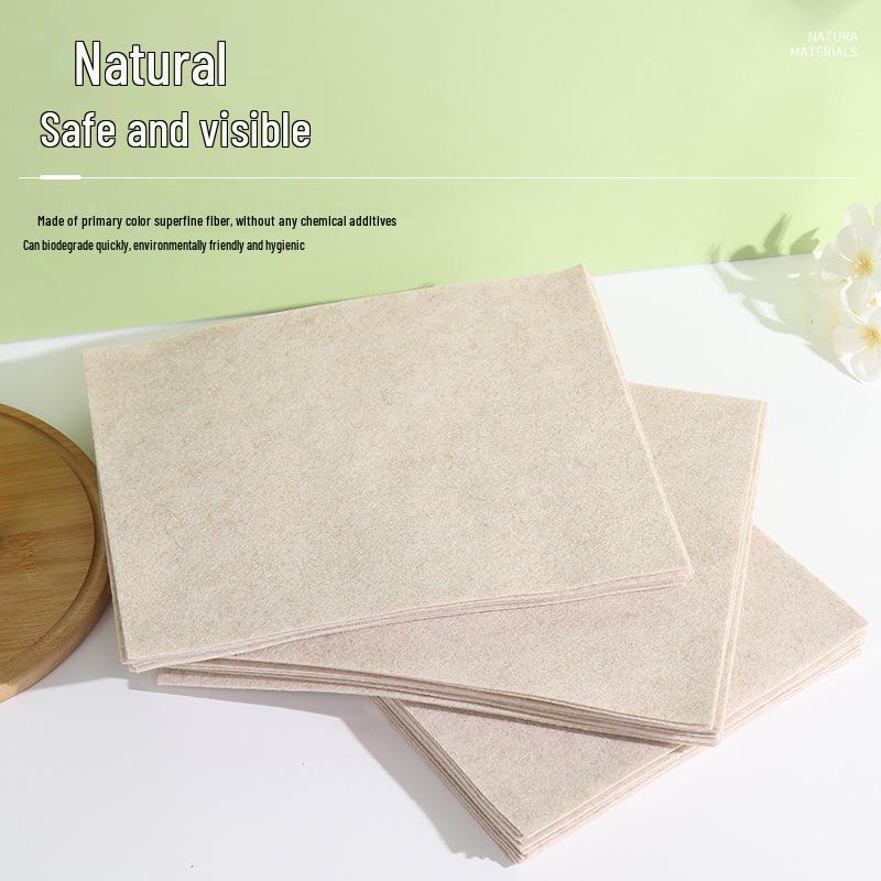 Желтая впитывающая мочалка-тряпка для посуды - Утолщенная, термостойкая, многоразовая кухонная тряпка для мытья посуды