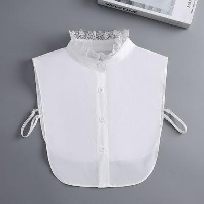 Lace Floral Stand Shirt Detachable Collar for Womens Fake Collar False Blouse Neckwear Vintage Lace Lapel Neck  Accessories