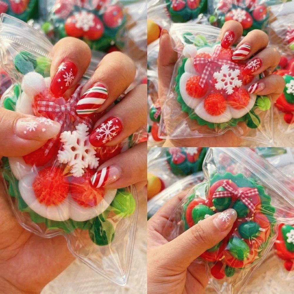 Soft TPR Christmas Squeeze Toys Silicone Squishy Toys Non-Toxic Fidget Toys Daily Use